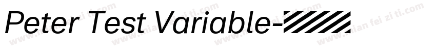 Peter Test Variable字体转换